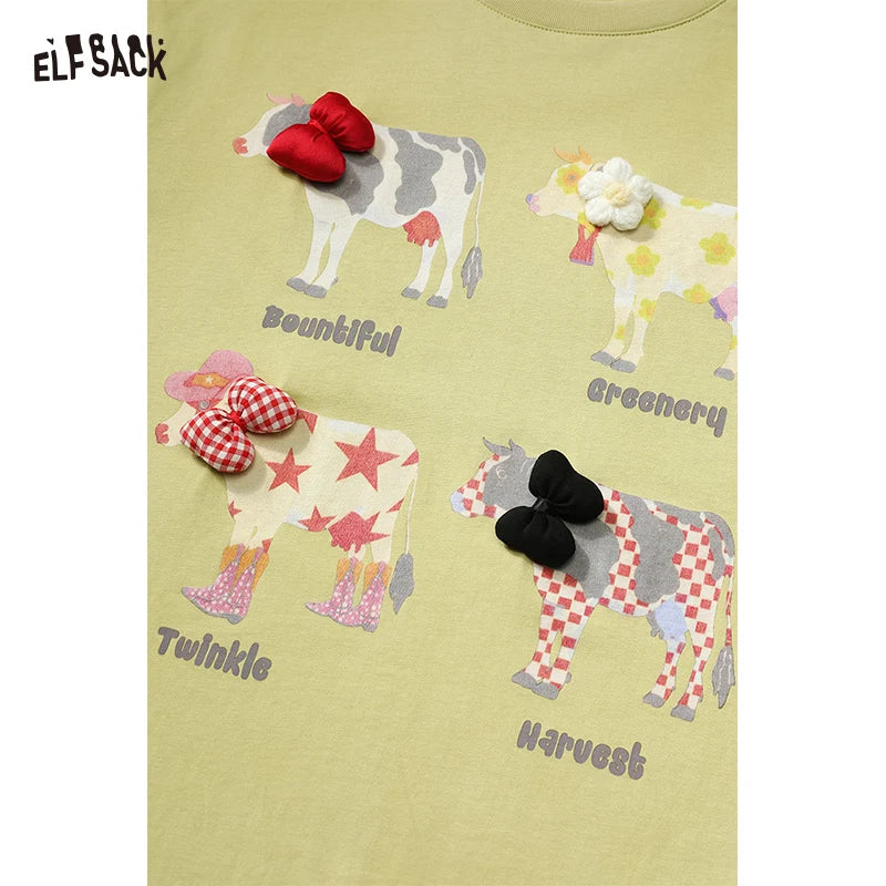 ELFSACK Mesh Splicing Printed Long Sleeve T-Shirt Summer 2024 New Arrivals Breathable Comfortable Casual Print Top for Men