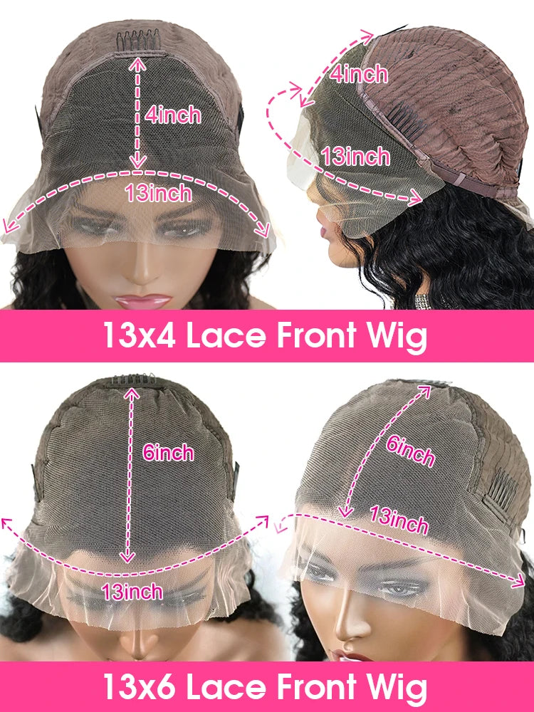 300 Density Loose Deep Wave 13x6 Hd Lace Front Human Hair Wig For Women
