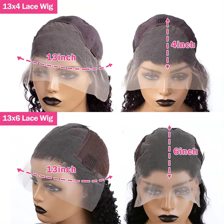 Body Wave Lace Front Human Hair Wig 30 34 40 Inches 200 Density Brazilian Remy 13x6 Transparent Hd Lace Frontal Wigs For Women