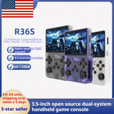 R36 Open Source 64G Handheld game console best Action Games  Linux System 3.5 IPS Screen
