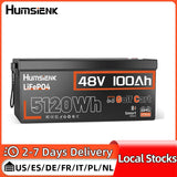 HumsiENK LiFePO4 Battery 48V 100Ah Designed For Golf Cart 200A BMS 5120Wh Smart Bluetooth Monitor With 2-Year Warranty/ UL 1973