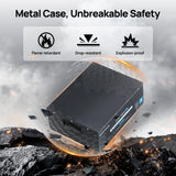 ECO-WORTHY 24V 100Ah Metal Case LiFePO4 Lithium Battery with BT 5.1 with Low-Tem Protection, Max. 2560W for Off-Grid