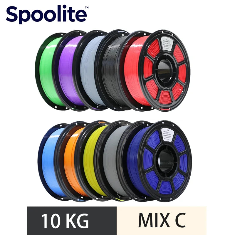 Spoolite 10KG PLA 3D Filament 1.75mm Neat Winding High Compatibility Universal Fit For most 3D Printers Fast Shipping Big Sale