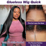 40 42 Inch Bone Straight Human Hair Wigs 13x4 13x6 HD Lace Frontal Wigs