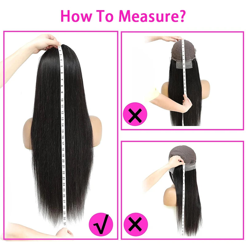 100% Malaysia Human Hair 13x6 Bone Straight Lace Front Human Hair Wigs