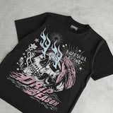 Halloween Graphic Tee Streetwear Hip Hop Hypebeast Unisex T-Shirt Sneaker Colour Matching Shirts Spooky Graphic