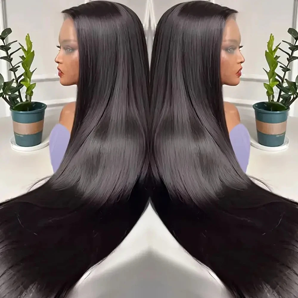 40 42 Inch Bone Straight Human Hair Wigs 13x4 13x6 HD Lace Frontal Wigs
