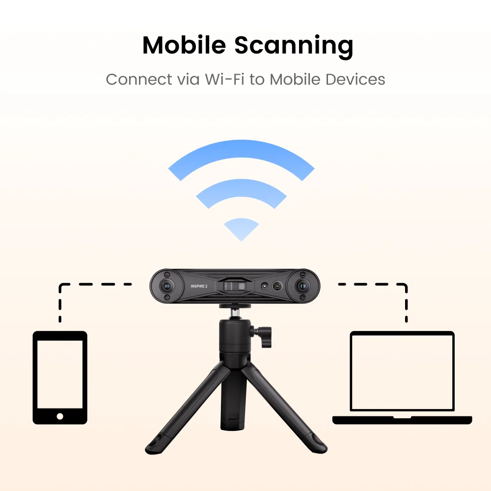 Revopoint INSPIRE 2 3D Scanner For 3D Printer 0.05mm30fps Outdoor Scanner Wireless Infrared Laser Structured Light Handheld Scan