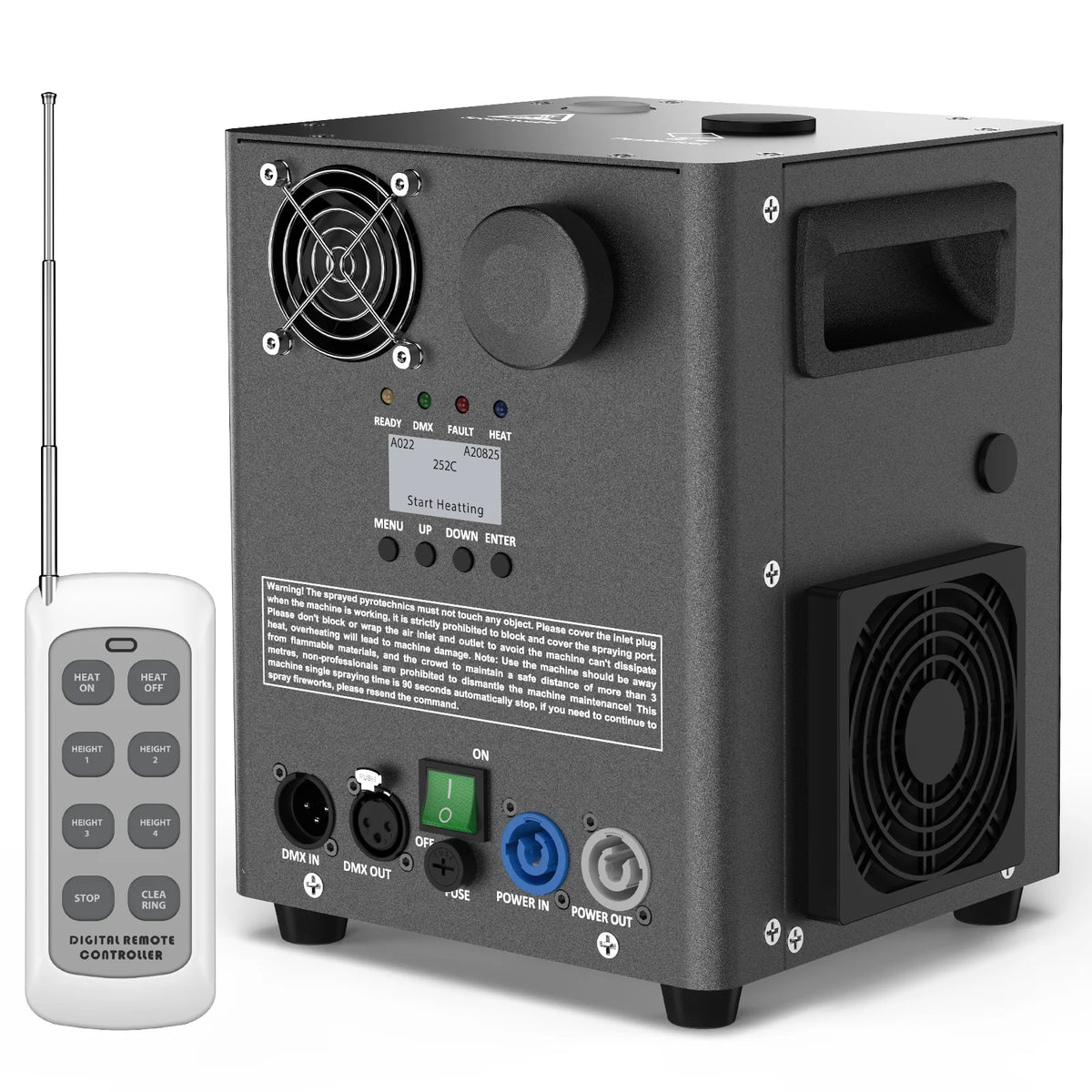 Fieryzeal 800W Cold Spark Machine Stage Equipment Cold Flame Sprayer Electronic Spark Machine DMX Control for DJ Party Wedding