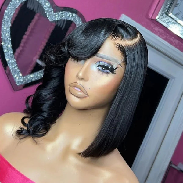 13x4 HD Transparent Lace Front Wigs Pre Plucked 250 Density Brazilian