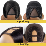 Straight V Part Wig Human Hair Glueless Brazilian Bone Straight Human Hair Wigs for Women V Part No Glue Wigs On Sale 30 36inch