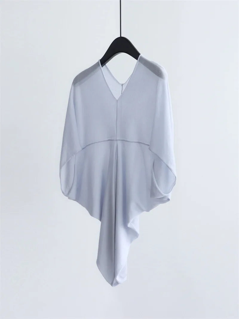 2026 new model - simple fabric with pleated irregular bottom hem. Lightweight, loose and comfortable.