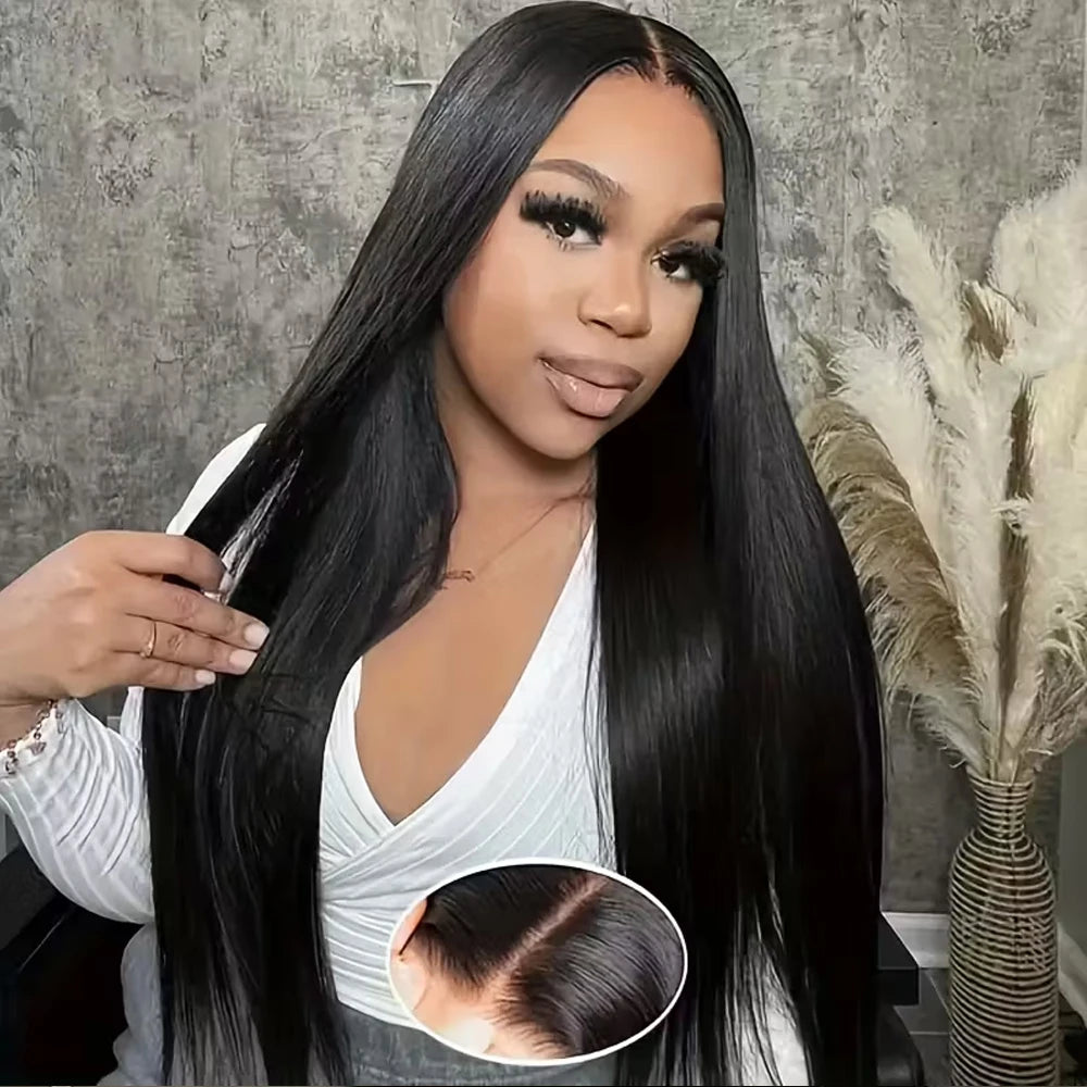 40 42 Inch Bone Straight Human Hair Wigs 13x4 13x6 HD Lace Frontal Wigs