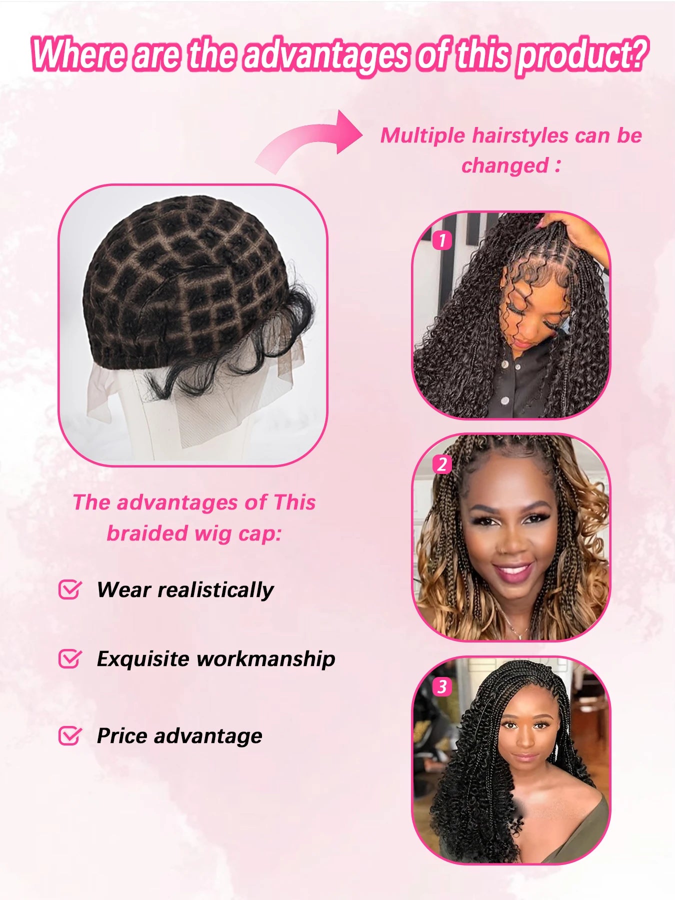 Premium Nylon Wig Cap for Women ，DIY Weaving，Breathable &