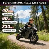 49cc 4-Stroke Mini Motorcycle Gas Pocket Motorbike Pocket Rocket Motorcycle with Front Rear Disc Brakes Racing Max Speed 25MPH