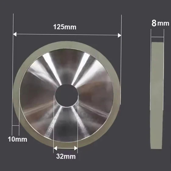 Diamond Grinding Wheel P150*10*10 Grinding Turning Tool Steel Alloy Tool Drill Bit Milling Cutter