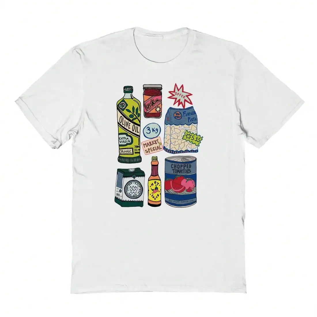 Social Hour Pasta Night Unisex Graphic Cotton Short-Sleeve T-Shirt