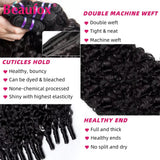 Beaufox Burmese Curly Hair Bundles Pixie Curly Bundles Human Hair Virgin