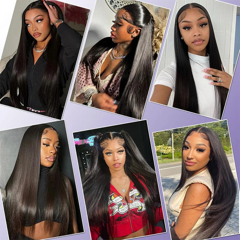 100% Malaysia Human Hair 13x6 Bone Straight Lace Front Human Hair Wigs