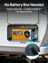 ECO-WORTHY 2Pack 12V 280Ah Metal Case LiFePO4 Battery w/Bluetooth & Low Temp Cutoff - Built-in 200A BMS - Deep Cycle for Camper, Traile