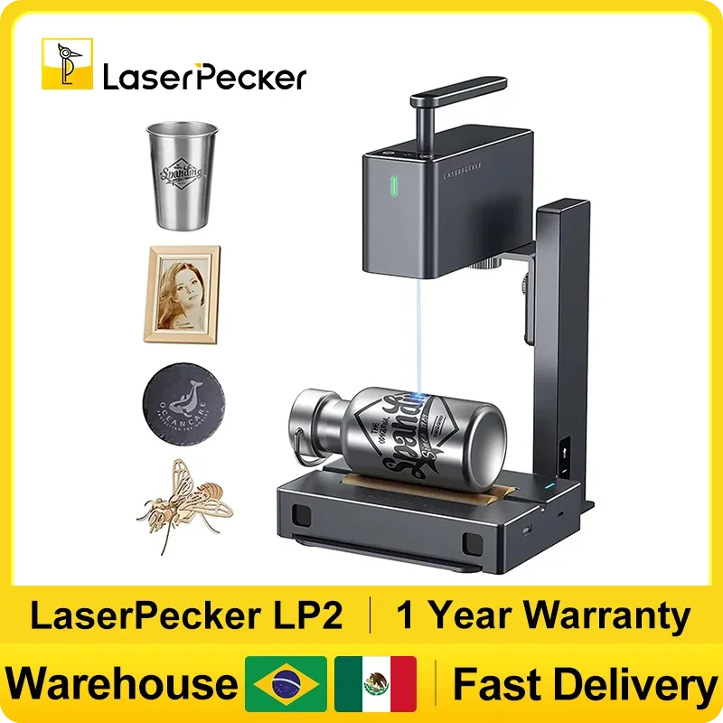 LASERPECKER Handheld Laser Engraver Portable Powerful Laser Engraving Cutting Machine With 5W Bluetooth  CNC DIY SuperFast LP2