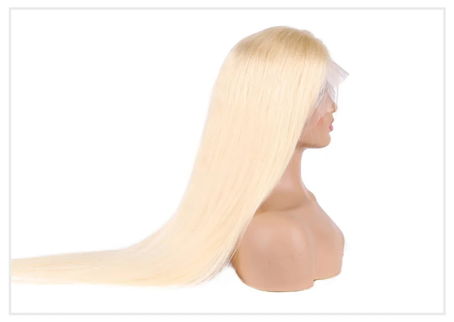 13x4 13x6 360 HD Transparent 613 Honey Blonde Color Lace Front Human Hair Wigs for Women Raw Brazilian Straight Lace Frontal Wig