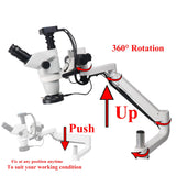 Dental Microscope With Camera Continuous Zoom Dental Root Canal Microscope With LED Light Clip On Chair Table Dental Equipment
