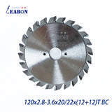 Woodworking Circular Scoring Saw Blade Cutting Dics for Panel Saw Sliding Table Saw Wood and MDF Cutting 120mm  (12+12)T