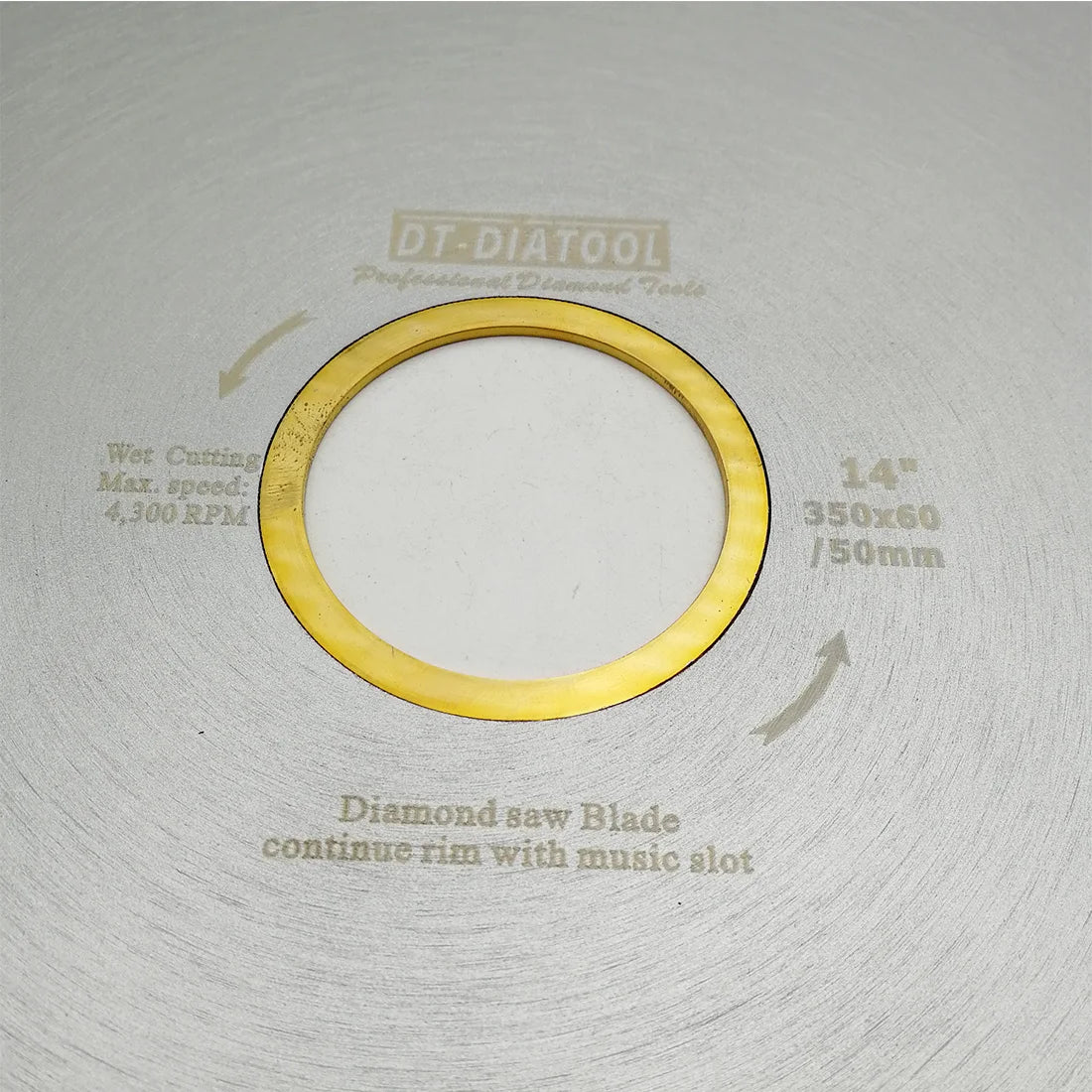DT-DIATOOL 2pcs 200/350MM Wet Diamond Ceramic Cutting Disc Saw Blades With Hook Slot Bore 60mm with 50mm reducer for Tile Marble
