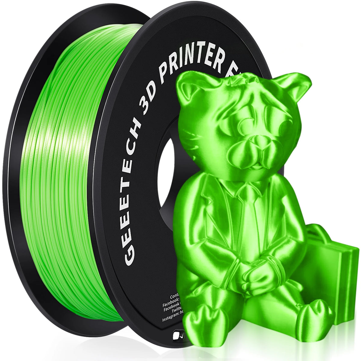 GEEETECH 3d Silk PLA Filament 1kg1.75mm Spool Wire For 3D Printer Material,Safety, Vacuum packaging, special color, Bubble free