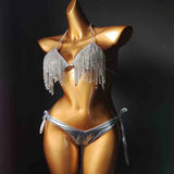 2020 venus vacation new diamond tassels bikini set bandage swimwear sexy women bathing suit swimsuit push up beachwear