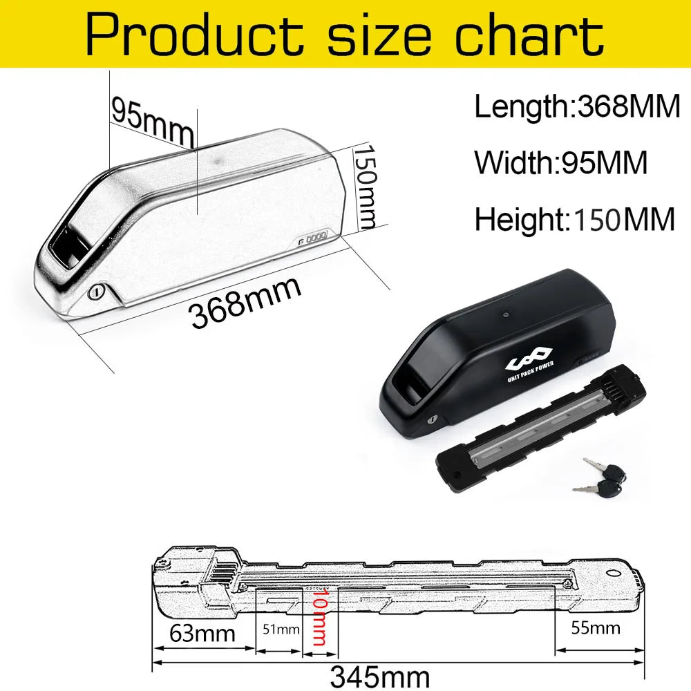 48V 30AH Electric Bike Battery 21700 Cells 60V 52V 48V Bikes Downtube Polly L-G 72V 15AH Scooter E-Bike Battery Pack for 0-2000W