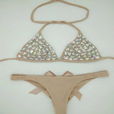 2020 venus vacation new bandage bikini set diamond rhinestone swimwear push up swimsuit biquini sexy women beachwear