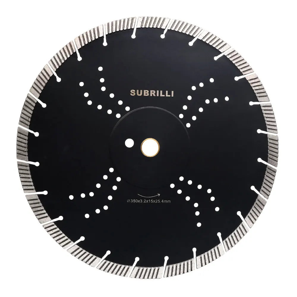 14" 350mm Dry/Wet Use Diamond Saw Blade Granite Turbo Blade For Cutter Concrete Sandstone Grinder Procelain Blade Cutting Disk