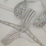 2020 venus vacation V collar rhinestone swimwear daimond bikini set push up swimsuit bling stones bathing suit
