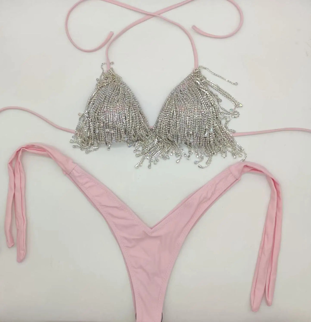 2020 venus vacation new diamond tassels bikini set bandage swimwear sexy women bathing suit swimsuit push up beachwear