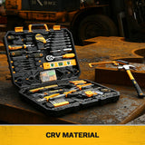 DEKO 208Pcs Hand Tool edc. Woodworking Multi Tools with Tool Box Include Socket Set Torque Wrench Hammer Knife