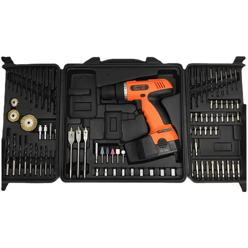 Electric hand drill 92 sets of 18V rechargeable electric screwdriver stepless speed control pistol type household bench drill