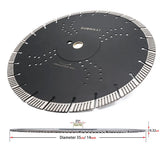 14" 350mm Dry/Wet Use Diamond Saw Blade Granite Turbo Blade For Cutter Concrete Sandstone Grinder Procelain Blade Cutting Disk