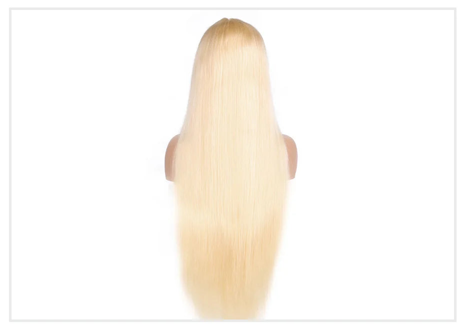 13x4 13x6 360 HD Transparent 613 Honey Blonde Color Lace Front Human Hair Wigs for Women Raw Brazilian Straight Lace Frontal Wig