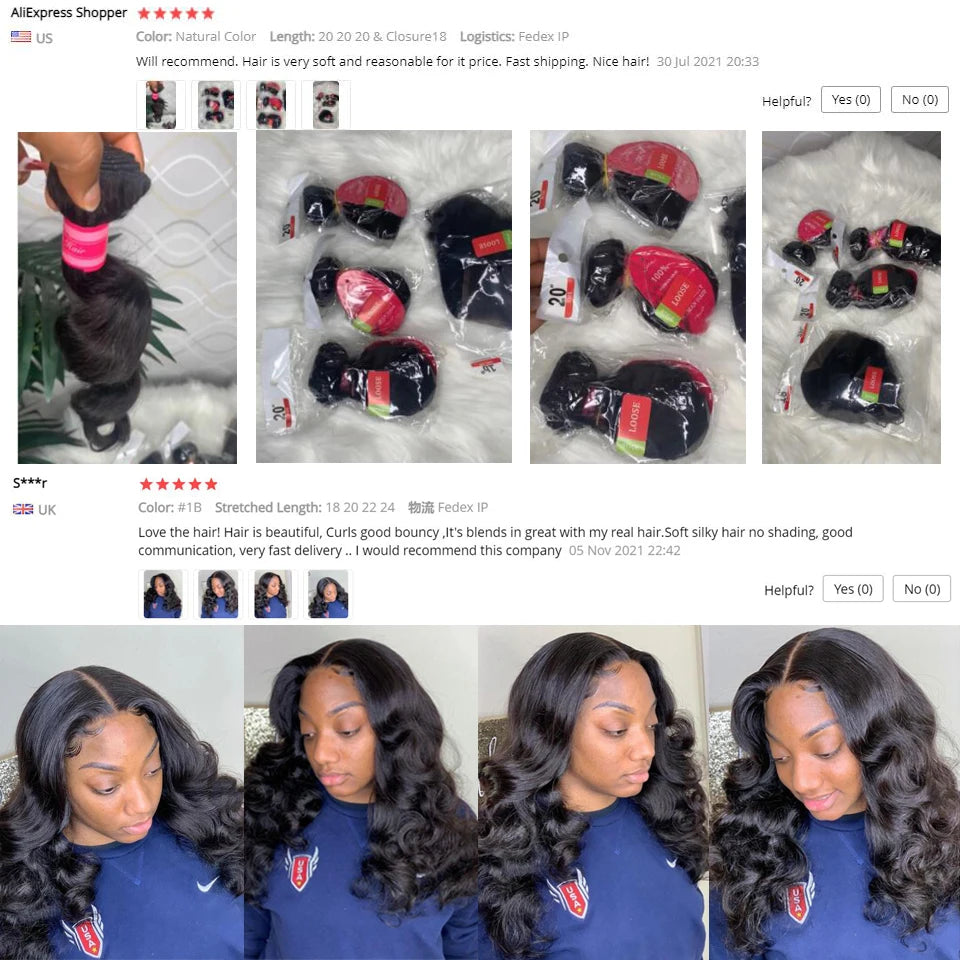 Vallbest Loose Wave Bundles With Closure Human Hair 3 Bundles With Lace Closure Brazilian Hair Weave Bundles Remy Hair Extension