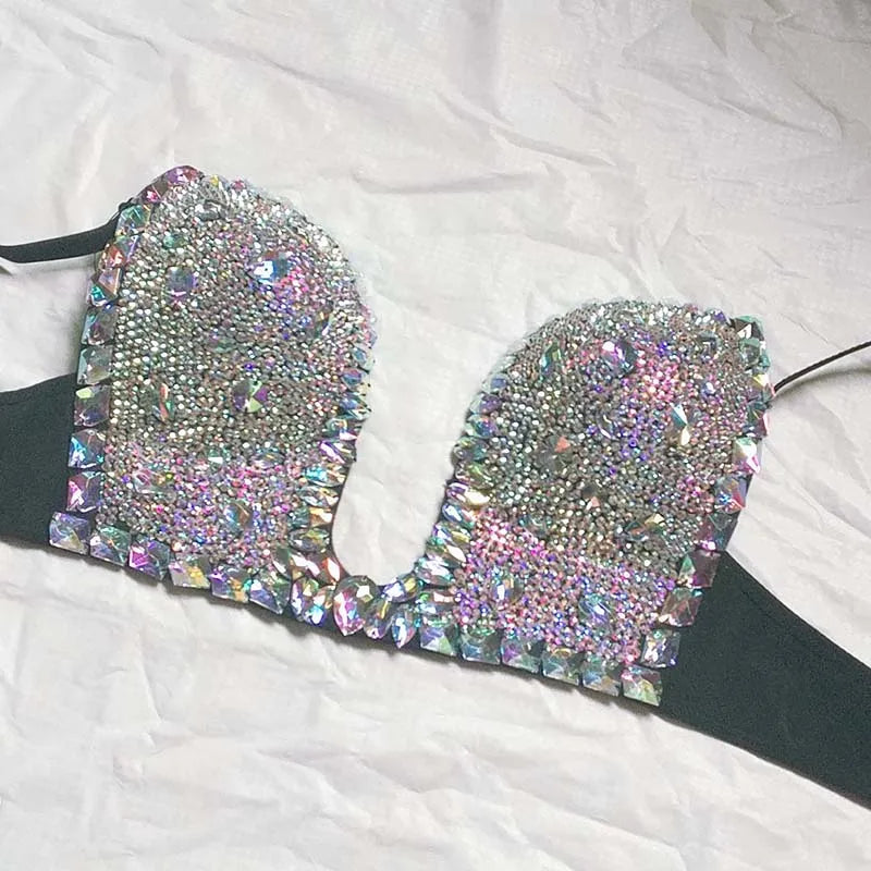 2019 venus vacation diamond new bikini set bling stones sexy women swimwear rhinestone bathing suit Jacket mature lady Bras swim