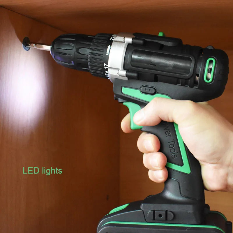 High Performance Sensitivity 25V Electric Drill Cordless Drill  Power Tools Rechargeable Lithium Battery Electric Screwdriver