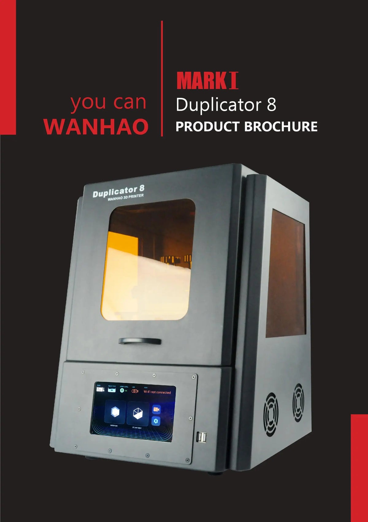 2018 WANHAO D8 big printing size with 8.9 inch 2K LCD 405nm UV lamp DLP 3D printer