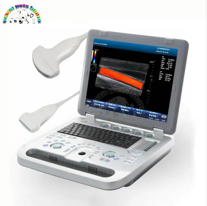 3D Color Doppler Ultrasound Machine for Dog Cat Animals 128G Portable Ultrasound Equipment Veterinary Ultrasound Scanner