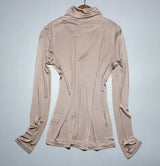 Women's Silk Turtleneck Basic Tees Tops Female Elastic Silk Shirt TB1158