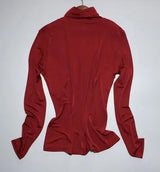 Women's Silk Turtleneck Basic Tees Tops Female Elastic Silk Shirt TB1158