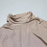 Women's Silk Turtleneck Basic Tees Tops Female Elastic Silk Shirt TB1158