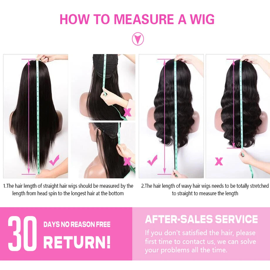 30Inch Body Wave Transparent 13x6 Lace Front Human Hair Wigs Remy Raw Indian Wavy 13x4 Lace Frontal Wig For Women Closure Wig