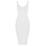 High Quality Women Sleeveless Rayon Bandage Dress Celebrity Elegant Green Purple Pink Bodycon Cocktail Party Dress Vestidos
